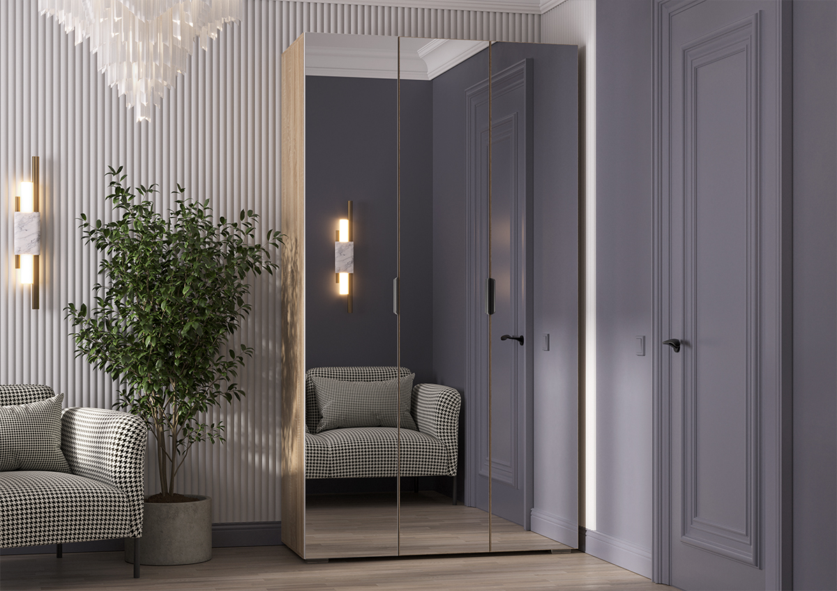 Шкаф c зеркалами Норд ШК02-1200