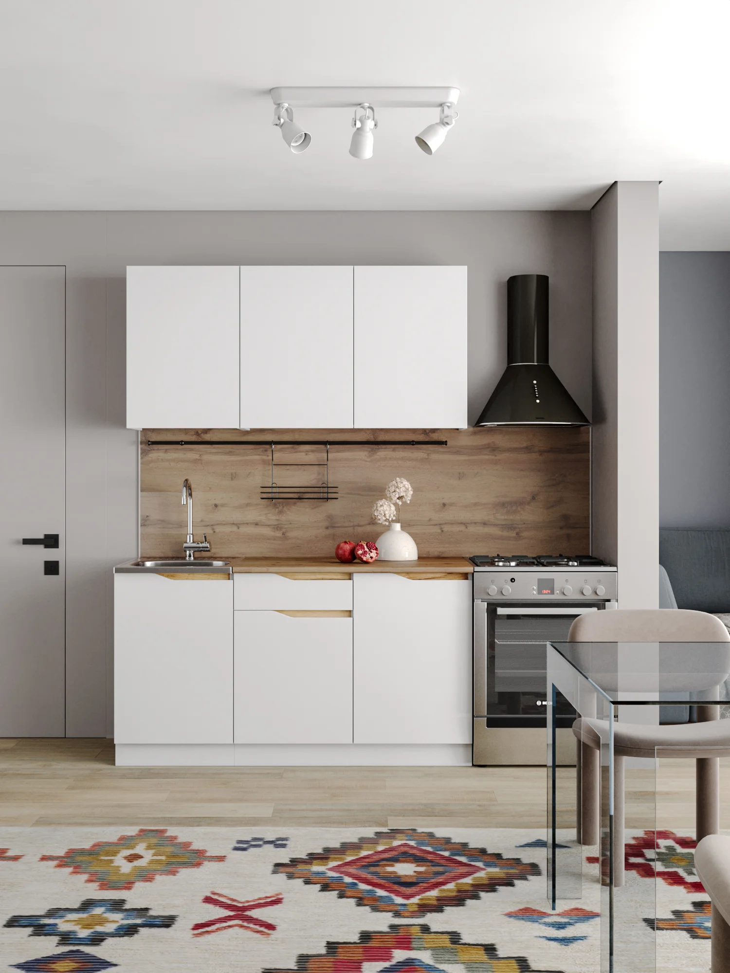 Кухонный гарнитур Мирра 1,5м